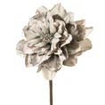 DALIA kwiat sztuczny dekoracyjny - dł. 75 cm śr. kwiat 20 cm - szary 1