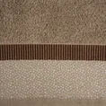 Ręcznik MARIT z ozdobną bordiurą z drobnym żakardowym wzorem - 50 x 90 cm - ciemnobeżowy 2