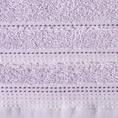 Ręcznik POLA z żakardową bordiurą zdobioną stebnowaniem - 30 x 50 cm - liliowy 2