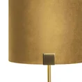 Lampa stołowa EZRA z welwetowym abażurem - 27 x 27 x 46 cm - jasnobrązowy 2