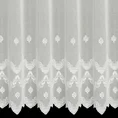 Tkanina firanowa etamina  haftowana w ornamentowy wzór - 290 cm - kremowy 3