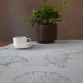Serweta DORIS z żakardowym motywem liści miłorzębu i ozdobną kantą, plamoodporny - 85 x 85 cm - szary 6