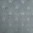 Zasłona JULIA z miękkiego welwetu z wytłaczanym geometrycznym wzorem wachlarzy - 140 x 250 cm - szary 8
