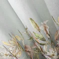 Zasłona z lekkiej etaminy zdobiona dołem malarskim kwiatowym wzorem - 140 x 250 cm - biały 6