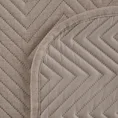 Narzuta LEN z tkaniny o strukturze lnu pikowana w wzór jodełki - 200 x 220 cm - beżowy 4