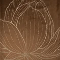Bieżnik welwetowy BLINK 12 z welwetu z dużym wzorem kwiatu lotosu - 35 x 180 cm - brązowy 5
