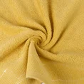 Ręcznik METALIC z  żakardową bordiurą z motywem liści bananowca wykonanym złotą nicią - 50 x 90 cm - musztardowy 4