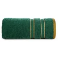 Ręcznik KRISTI z żakardową bordiurą w pasy - 50 x 90 cm - butelkowy zielony 3
