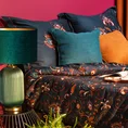TERRA COLLECTION Komplet pościeli  MOROCCO 1 z makosatyny bawełnianej z kwiatami w stylu orientalnym - 160 x 200 cm - ciemnoniebieski 4