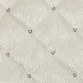 Narzuta LORITA z miekkiego welwetu zdobiona cekinami pikowana metodą tradycyjnego szycia - 170 x 210 cm - kremowy 4