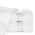 Ręcznik do rąk 30x50 cm z włókna bambusowego kolor biały z błyszczącą bordiurą 500 g/m2 MILAN - 30 x 50 cm - biały 1