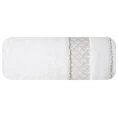 Ręcznik z ozdobną bordiurą z błyszczącą nicią - 70 x 140 cm - biały 3