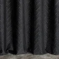 Zasłona ISLA z matowego welwetu z żakardowym geometrycznym wzorem - 140 x 250 cm - czarny 3