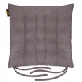 ADORE dwustronna welurowa poduszka siedziskowa na krzesło z szesnastoma pikowaniami, gramatura 195 g/m2 - 40 x 40 x 6 cm - grafitowy 2
