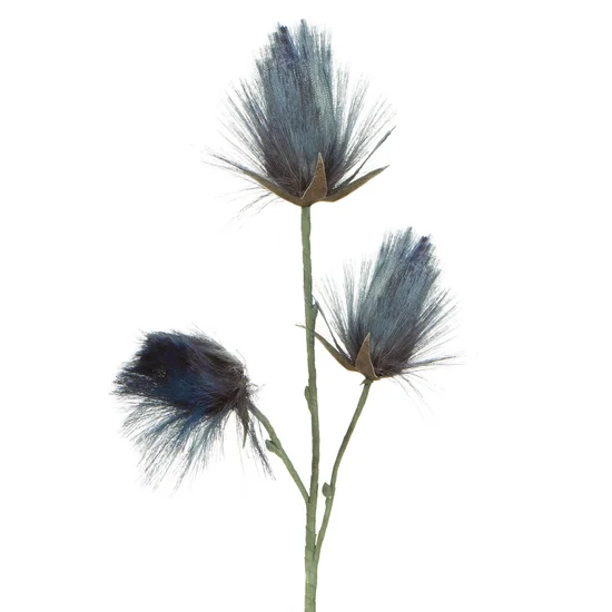 OSET - PIÓROPUSZ kwiat sztuczny dekoracyjny - 86 cm - granatowy