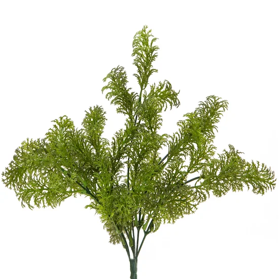 KRZEW OZDOBNY CYPRYSIK gałązka, kwiat sztuczny dekoracyjny - dł. 33 cm dł. liście 19 cm dł. gałązki poj. 7 cm - zielony