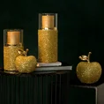 Figurka ceramiczna dekorowana brokatem w stylu glamour, kolor złoty - 27 x 10 x 34 cm - złoty 6