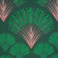 NOVA PRINT GIFT Komplet pościeli MARTA z wysokogatunkowej satyny bawełnianej z motywem wachlarzy w kartonowym opakowaniu na prezent - 220 x 200 cm - zielony 4