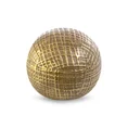 Kula ceramiczna SELMA z wytłaczanym wzorem brązowo-złota - ∅ 11 x 9 cm - brązowy 2