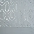 Zasłona z gładkiej matowej tkaniny z ozdobnym pasem z geometrycznym srebrnym nadrukiem w górnej części - 140 x 250 cm - srebrny 7