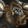 LIMITED COLLECTION Pościel PEONIA 2 z makosatyny bawełnianej z motywem kwitnących peonii PASJA CZERNI - 160 x 200 cm - czarny 7