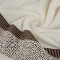 Ręcznik MARIT z ozdobną bordiurą z drobnym żakardowym wzorem - 70 x 140 cm - kremowy 5