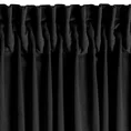 Zasłona HALTON 1 z miękkiego welwetu z listwą puszystej tkaniny z nitkami - 140 x 270 cm - czarny 5