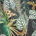 DIVA LINE Zasłona ARGOS z welwetu z egzotycznymi liśćmi - 140 x 270 cm - czarny 7