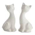Koty figurki ceramiczne RISO z efektem rosy - 9 x 7 x 18 cm - kremowy 1