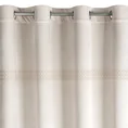 DIVA LINE Zasłona z welwetu zdobiona pasem geometrycznego wzoru z drobnych jasnozłotych dżetów - 140 x 250 cm - beżowy 4
