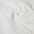 Ręcznik ROMEO z bawełny podkreślony bordiurą tkaną  w wypukłe paski - 50 x 90 cm - biały 5