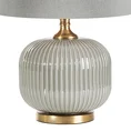 Lampa dekoracyjna z welwetowym abażurem - ∅ 33 x 50 cm - srebrny 4