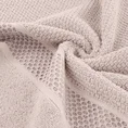 Ręcznik DANNY bawełniany o ryżowej strukturze podkreślony żakardową bordiurą o wypukłym wzorze - 70 x 140 cm - pudrowy róż 5