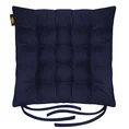 ADORE dwustronna welurowa poduszka siedziskowa na krzesło z szesnastoma pikowaniami, gramatura 195 g/m2 - 40 x 40 x 6 cm - granatowy 2