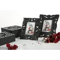 Szkatułka AGA z ażurowym wieczkiem i kryształami - 16 x 16 x 6 cm - czarny 2