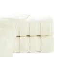 Ręcznik klasyczny podkreślony żakardową bordiurą w pasy - 50 x 90 cm - kremowy 1