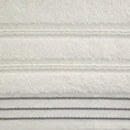Ręcznik z bordiurą przetykaną błyszczącą nicią - 70 x 140 cm - kremowy 2