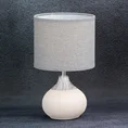 Lampa ceramiczna dekoracyjna AMIRI z matowym abażurem - ∅ 18 x 32 cm - kremowy 1