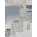 Obraz COLLAGE 2 abstrakcyjny, ręcznie malowany na płótnie - 60 x 80 cm - kremowy 1