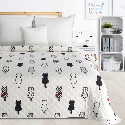 DESIGN 91 Narzuta KID 15 z nadrukiem kotków pikowana metodą hot press DESIGN 91 Narzuta KID 15 z nadrukiem kotków pikowana metodą hot press - 170 x 210 cm