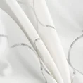 Zasłona welwetowa ze srebrnym nadrukiem wzór marokańskiej koniczyny - 140 x 250 cm - biały 6
