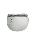 Misa ceramiczna o srebrnych brzegach - 14 x 14 x 10 cm - popielaty 1