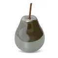 Gruszka - figurka ceramiczna SIMONA z perłowym połyskiem - 8 x 8 x 13 cm - oliwkowy 2