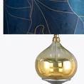 LIMITED COLLECTION Lampa stojąca LOTOS 2 ze szklaną ozdobą z efektem ombre i welwetowym abażurem HARMONIA TURKUSU - ∅ 43 x 157 cm - turkusowy 5