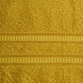 EUROFIRANY PREMIUM Ręcznik MILA  z włókien bambusowych z  bordiurą tkaną w ozdobne pasy 3D - 50 x 90 cm - musztardowy 2