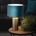 Lampa stołowa AMARA z welwetowym abażurem - 27 x 27 x 43 cm - turkusowy 5