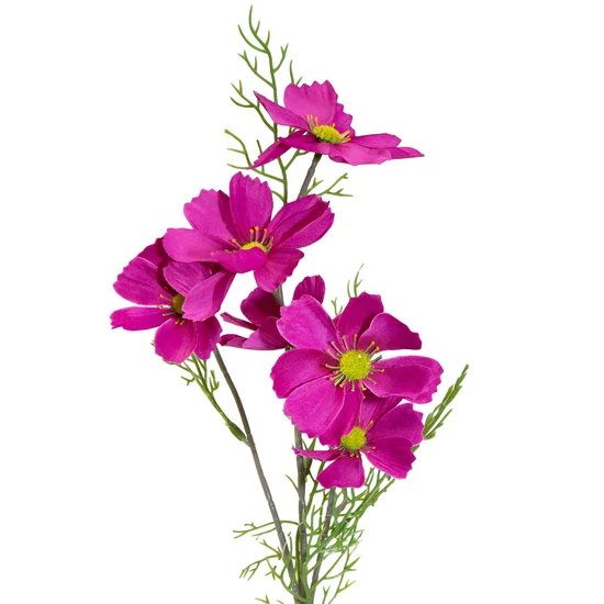 KOSMOS PIERZASTY, kwiat sztuczny dekoracyjny - dł. 60 cm dł. z kwiatami 28 cm śr. kwiat 8 cm - amarantowy