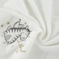 Ręcznik BABY z naszywaną aplikacją z zebrą - 70 x 140 cm - biały 4