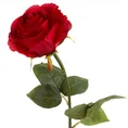 RÓŻA  kwiat sztuczny dekoracyjny z płatkami z jedwabistej tkaniny - ∅ 10 x 62 cm - czerwony 1