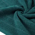 Ręcznik bawełniany DALI z bordiurą w paseczki przetykane srebrną nitką - 30 x 50 cm - turkusowy 5